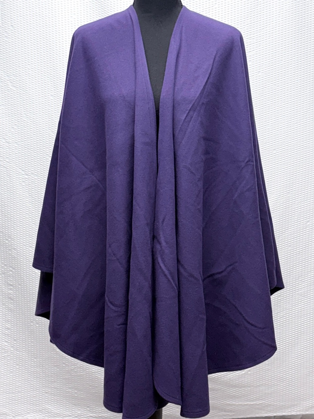 Peter James Violet Wool Cashmere Blend Cape Wrap Womens One Size NWT